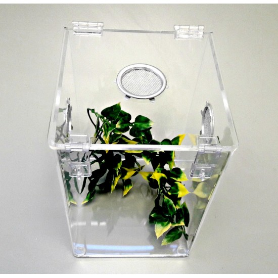 ARBOREAL ACRYLIC 3 GALLON CAGE WITH HINGED TOP- TARANTULA, REPTILES, TERRARIUM  ARH 812
