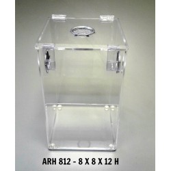 ARBOREAL ACRYLIC 3 GALLON CAGE WITH HINGED TOP- TARANTULA, REPTILES, TERRARIUM  ARH 812