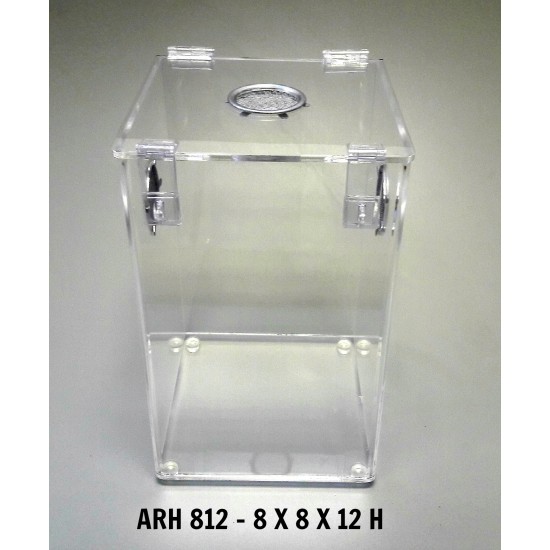 ARBOREAL ACRYLIC 3 GALLON CAGE WITH HINGED TOP- TARANTULA, REPTILES, TERRARIUM  ARH 812