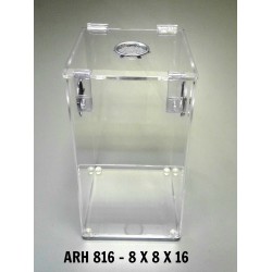 ARBOREAL ACRYLIC 4.5 GALLON CAGE WITH HINGED TOP- TARANTULA, REPTILES, TERRARIUM  ARH 816