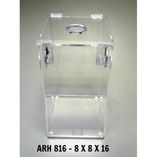 ARBOREAL ACRYLIC 4.5 GALLON CAGE WITH HINGED TOP- TARANTULA, REPTILES, TERRARIUM  ARH 816