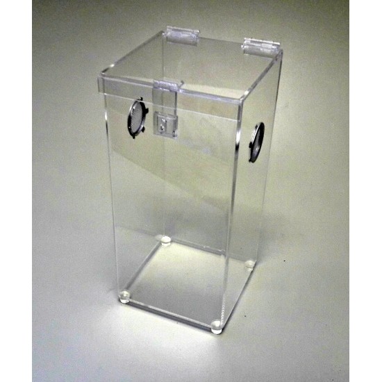 ARBOREAL ACRYLIC CAGE- 2 GALLONS WITH HINGED TOP TARANTULA, REPTILES, TERRARIUM- ARH 612