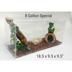 8 Gallon TERRESTRIAL ACRYLIC  REPTILE CAGE