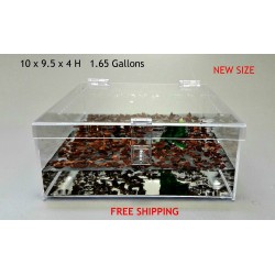 1 65 GALLON CAGE WITH HINGED TOP FOR TARANTULA,REPTILES,SPIDERS, TERRARIUM, SNAKE